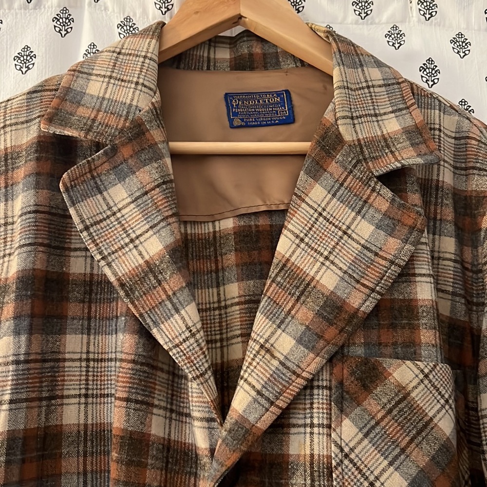 VTG Pendleton Plaid Wool Blazer/Sportcoat Size Medium - Picture 2 of 13